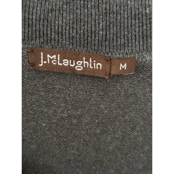 J. McLaughlin Gray Mock Neck Long Sleeve Tunic Top Womens Size M - Picture 3 of 8